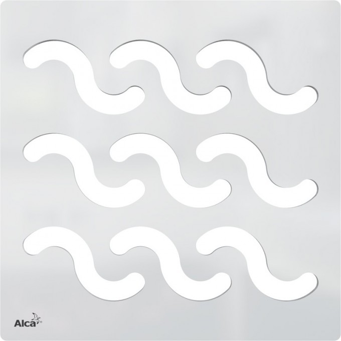 Дизайновая решетка ALCAPLAST 102х102х5 латунь – хром, дизайн 2 MPV002 Дизайновая решетка ALCAPLAST 102х102х5 латунь – хром, дизайн 2 MPV002