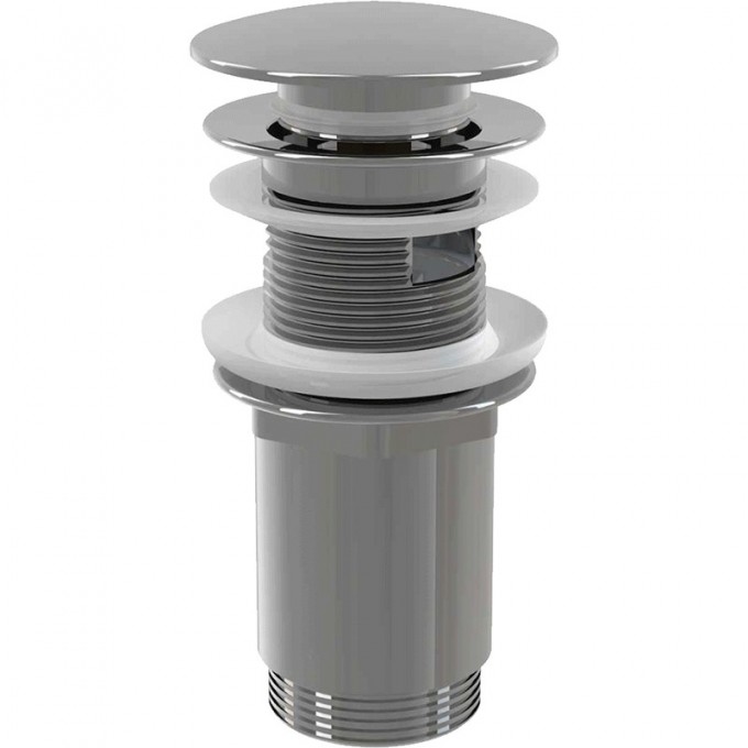 Донный клапан сифона ALCAPLAST для умывальника CLICK/CLACK 5/4", цельнометаллический с переливом и большой заглушкой A392C Донный клапан сифона ALCAPLAST для умывальника CLICK/CLACK 5/4", цельнометаллический с переливом и большой заглушкой A392C