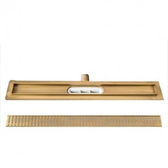 Гальваническое покрытие ALCAPALST комплекта дренажного канала с решеткой бронзовый цвет