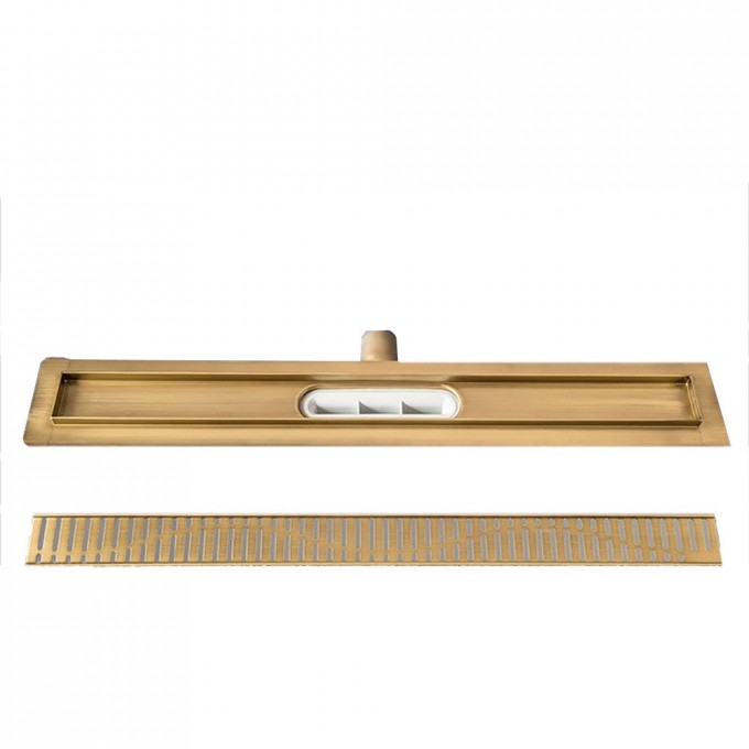 Гальваническое покрытие ALCAPALST комплекта дренажного канала с решеткой бронзовый цвет paint-line-bronze