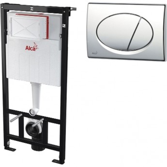 Инсталляция ALCAPLAST AM101/1120-3:1 RU M371-0001 с хром кнопкой