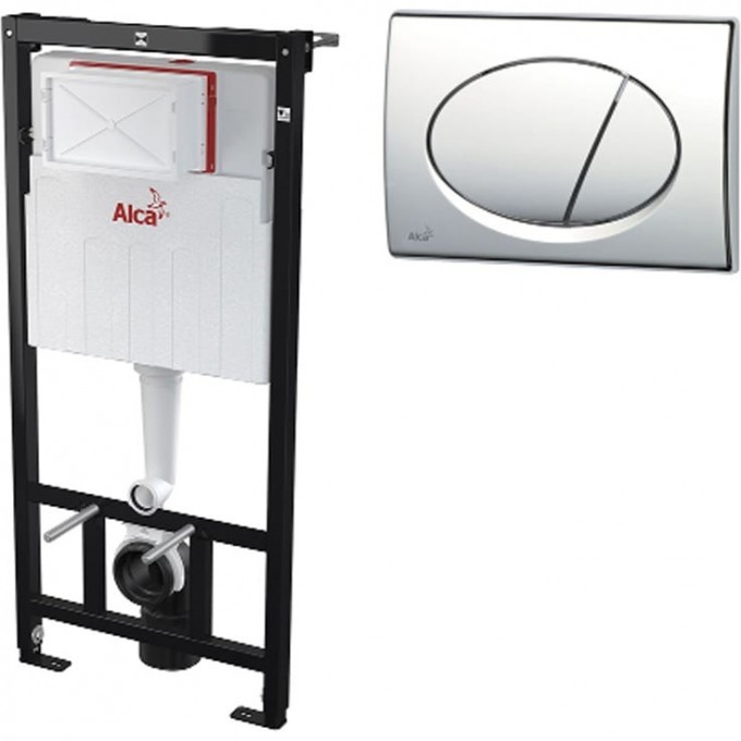 Инсталляция ALCAPLAST AM101/1120-3:1 RU M371-0001 с хром кнопкой AM101/1120-3.1 RU M371-0001 Инсталляция ALCAPLAST AM101/1120-3:1 RU M371-0001 с хром кнопкой AM101/1120-3.1 RU M371-0001