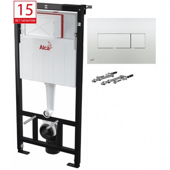Инсталляция ALCAPLAST SET 3в1 с хром кнопкой AM101/1120-31RU M371-0001 Инсталляция ALCAPLAST SET 3в1 с хром кнопкой AM101/1120-31RU M371-0001