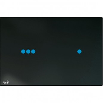 Кнопка управления ALCAPLAST NIGHT LIGHT-3 бесконтактная, для скрытых систем инсталляции, с подсветкой, стекло, черный