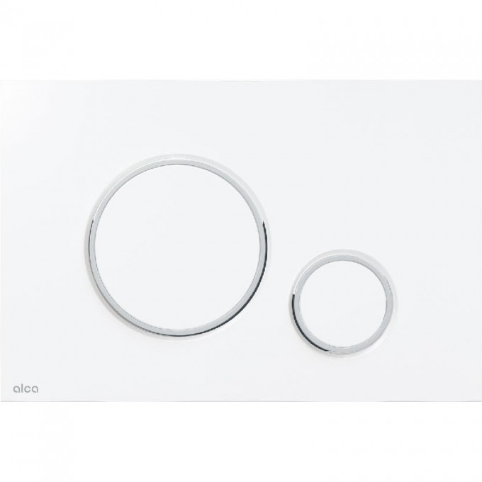 Кнопка управления ALCAPLAST для скрытых систем инсталляции, белый/хром глянец M776 Кнопка управления ALCAPLAST для скрытых систем инсталляции, белый/хром глянец M776