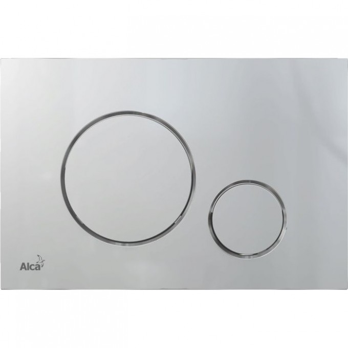 Кнопка управления ALCAPLAST для скрытых систем инсталляции, хром матовый M672