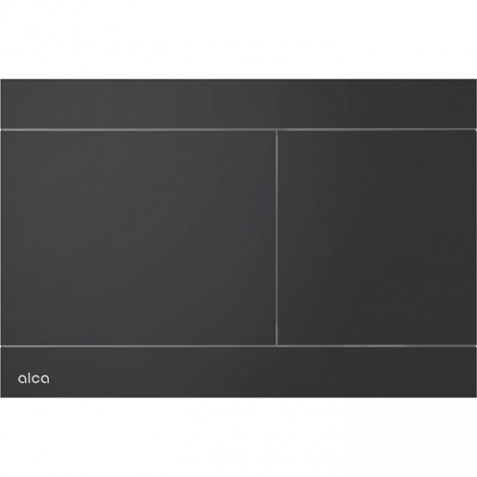 Кнопка управления ALCAPLAST для скрытых систем инсталляции, нержавеющая сталь/черный матовый FUN-BLACK