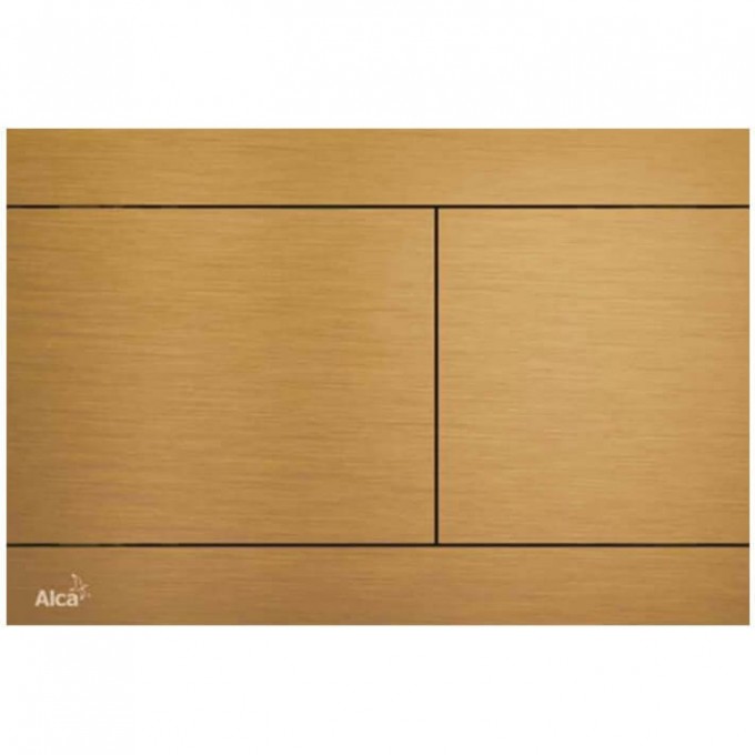 Кнопка управления ALCAPLAST для скрытых систем инсталляции, золото, крацованный матовый FUN-G-B