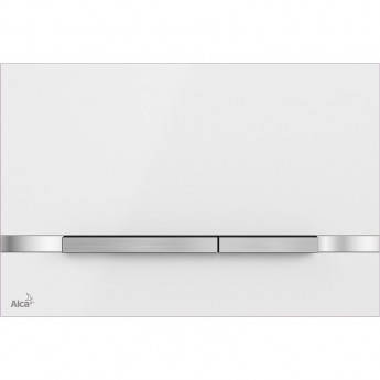 Кнопка управления ALCAPLAST FLAT STRIPE-WHITE металл, матовый белый