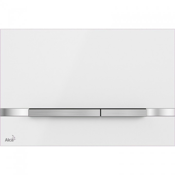 Кнопка управления ALCAPLAST FLAT металл, матовый белый STRIPE-WHITE