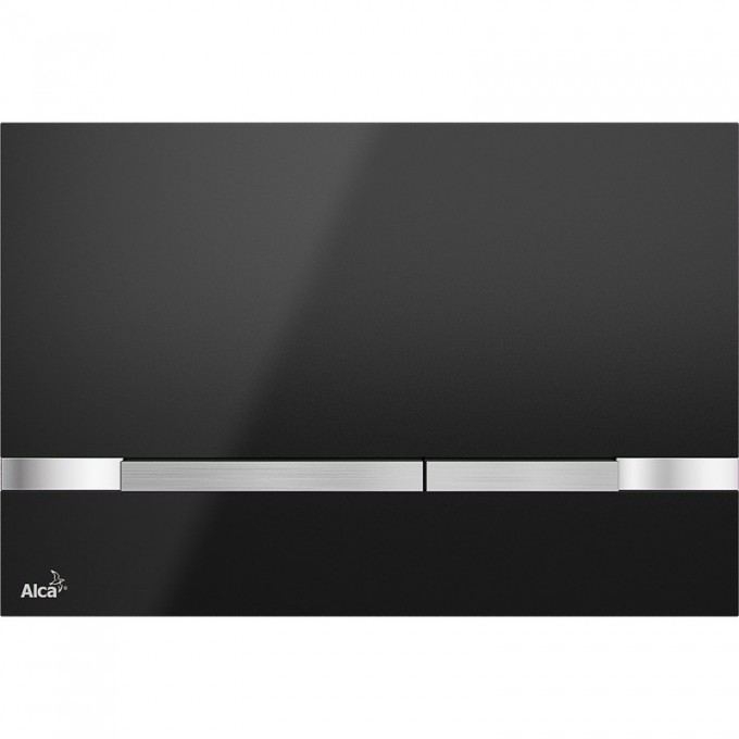 Кнопка управления ALCAPLAST FLAT металл, матовый черный STRIPE-BLACK