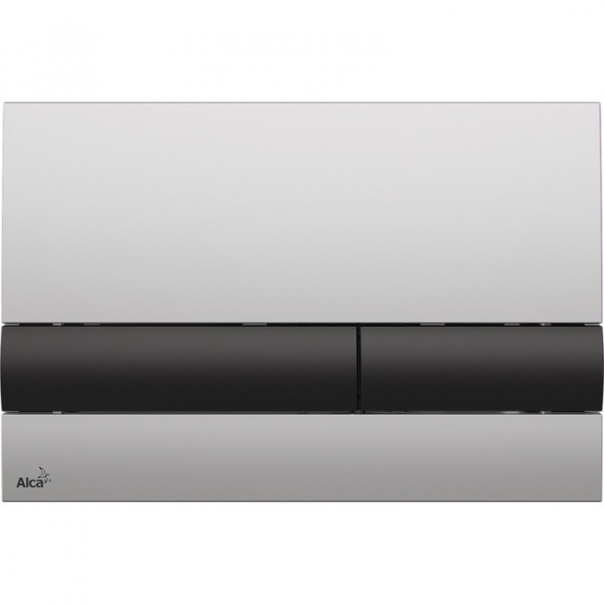 Кнопка управления ALCAPLAST хром/черная, матовая M1712-8