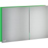 Кнопка управления ALCAPLAST с подсветкой, металл матовый, цвет зеленый AIR LIGHT-GREEN