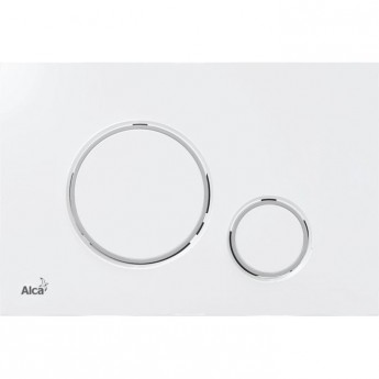 Кнопка управления ALCPLAST M770 для скрытых систем инсталляции, белый/хром глянец
