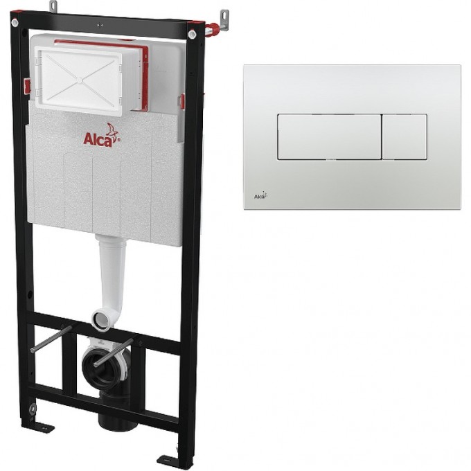 Набор инсталляции для унитаза ALCAPLAST SET AM101/1120-3:1 RU M371-0001 с кнопкой цвет хром AM101-1120-3-1 RU M371-0001