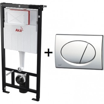 Набор инсталляции для унитаза ALCAPLAST SET AM101/1120-3:1 RU M70-0001 с белой кнопкой