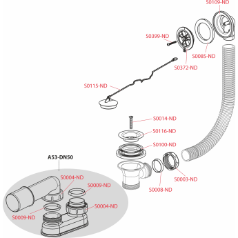 О-образное кольцо ALCAPLAST S0401-ND для гидрозатвора и воротника с 2-х уровневой изоляцией