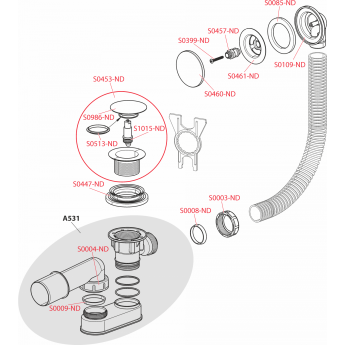 Перелив ALCAPLAST S0109-ND