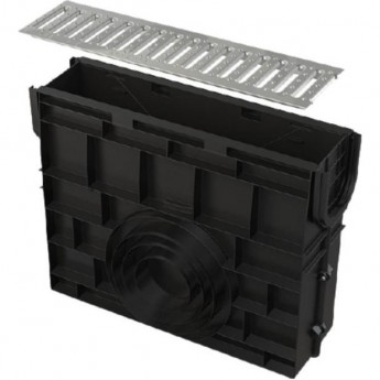 Пескоуловитель ALCAPLAST AVZ104R-R401 для дренажного канала AVZ104 с пластиковой рамой и пластиковой решеткой А15