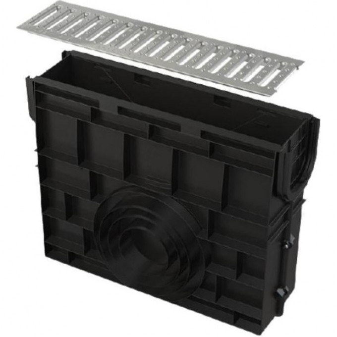 Пескоуловитель ALCAPLAST для дренажного канала AVZ104 с пластиковой рамой и пластиковой решеткой А15 AVZ104R-R401