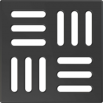 Решетка ALCAPLAST MPV004-BLACK 102х102 мм нержавеющая сталь