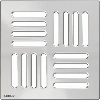 Решетка ALCAPLAST MPV009 143х143 мм нержавеющая сталь