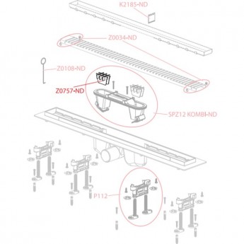 Сетчатый фильтр ALCAPLAST Z0757-ND