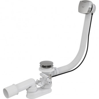 Сифон ALCAPLAST A566-112122-120 для гидромассажных ванн, хром, длина 120 см