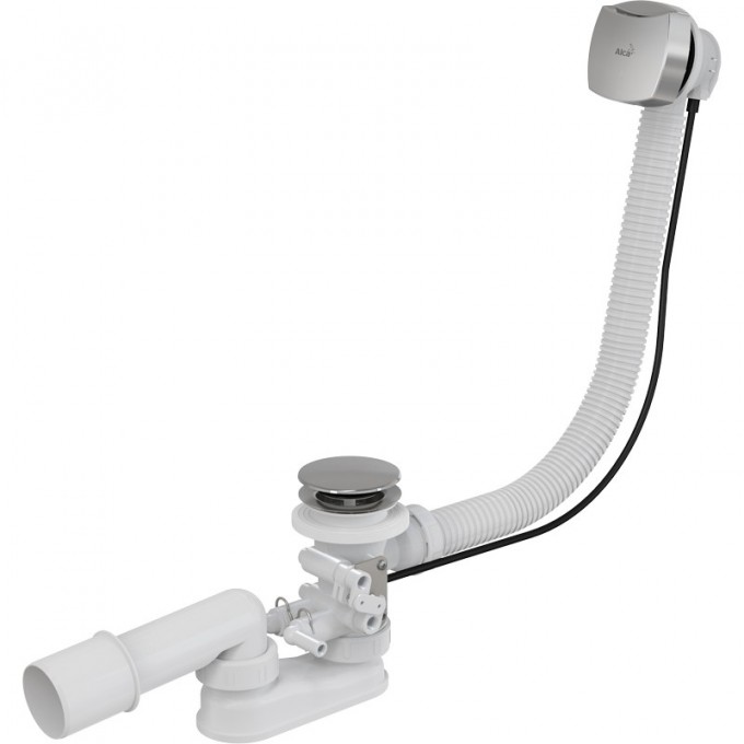 Сифон ALCAPLAST для гидромассажных ванн, хром, длина 80 см A566-112122-80