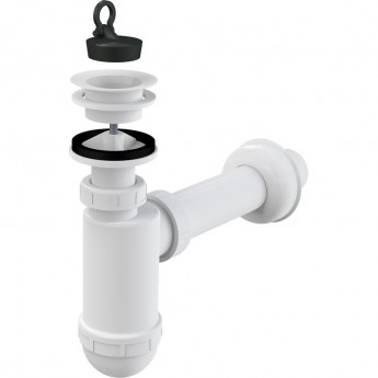 Сифон ALCAPLAST A42 для умывальника Ø40 с пластмассовой решеткой Ø63, без штуцера Сифон ALCAPLAST A42 для умывальника Ø40 с пластмассовой решеткой Ø63, без штуцера