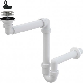 Сифон ALCAPLAST AG210511100 для умывальника, экономящий пространство Ø63