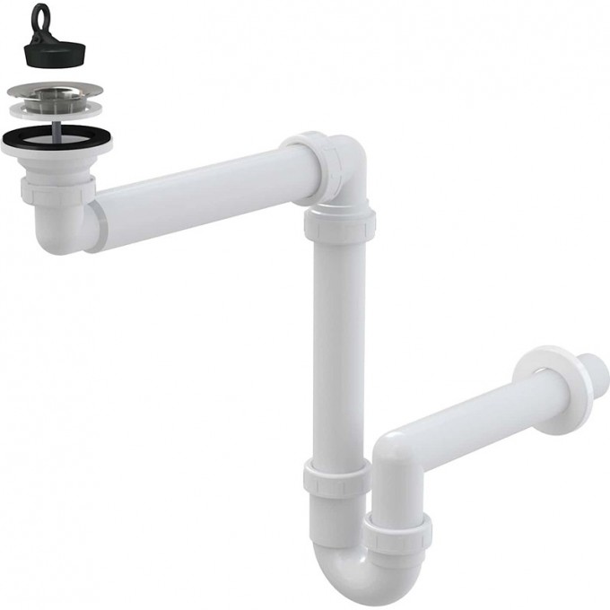 Сифон ALCAPLAST для умывальника, экономящий пространство Ø63 AG210511100 Сифон ALCAPLAST для умывальника, экономящий пространство Ø63 AG210511100