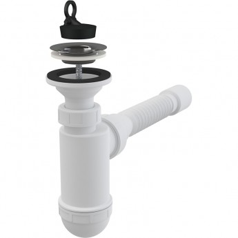 Сифон ALCAPLAST A41+A710 для умывальника с решеткой и соединением