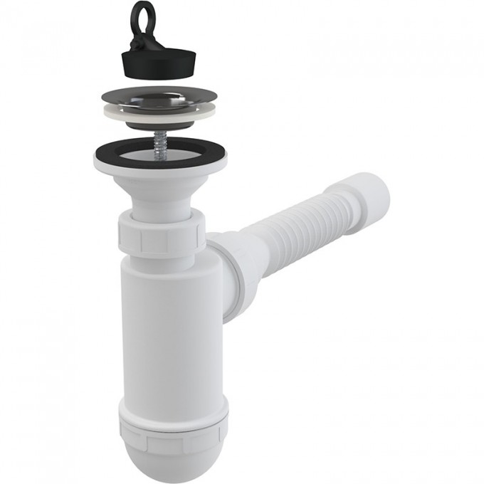 Сифон ALCAPLAST для умывальника с решеткой и соединением A41+A710 Сифон ALCAPLAST для умывальника с решеткой и соединением A41+A710