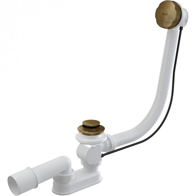 Сифон ALCAPLAST для ванны автомат комплект металл, бронза-antic, длина 57 см A55ANTIC-RU-01 Сифон ALCAPLAST для ванны автомат комплект металл, бронза-antic, длина 57 см A55ANTIC-RU-01