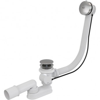 Сифон ALCAPLAST A551KM-120 для ванны автомат комплект, металл/металл