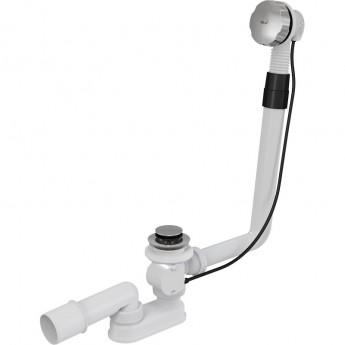 Сифон ALCAPLAST A550K-100 для ванны автомат, комплект, металл/металл жёсткий