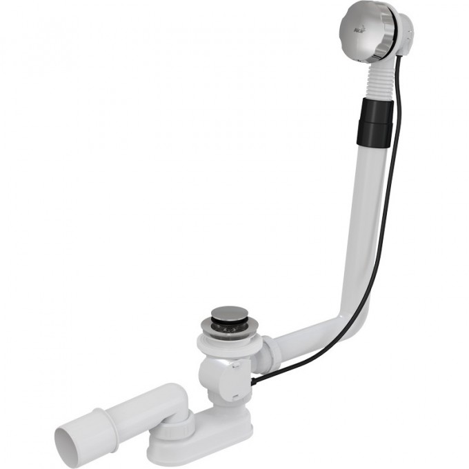 Сифон ALCAPLAST для ванны автомат комплект, металл/металл жёсткий A550K Сифон ALCAPLAST для ванны автомат комплект, металл/металл жёсткий A550K