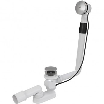 Сифон ALCAPLAST A552KM для ванны автомат комплект, металл/металл жёсткий