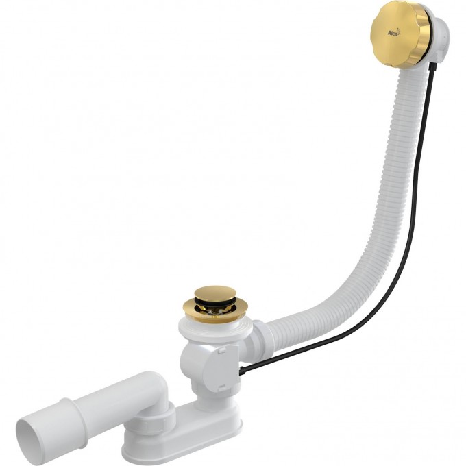 Сифон ALCAPLAST для ванны автомат, комплект, металл/металл золото, 100 см A55GOLD-100-RU-01 Сифон ALCAPLAST для ванны автомат, комплект, металл/металл золото, 100 см A55GOLD-100-RU-01