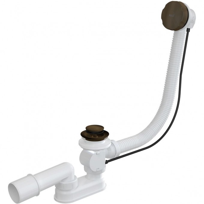 Сифон ALCAPLAST для ванны автомат комплект металл под бронзу A55ANTIC