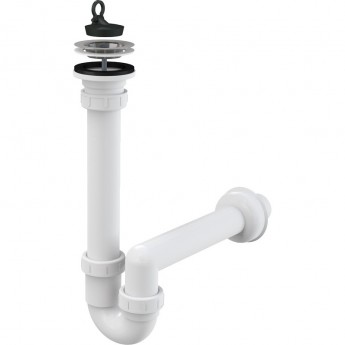 Сифон ALCAPLAST A800-DN40 трубчатый с нержавеющей решеткой Ø70, без штуцера