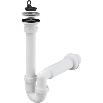 Сифон ALCAPLAST A800-DN50 трубчатый с нержавеющей решеткой Ø70, без штуцера