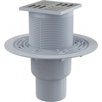 Сливной трап ALCAPLAST APV201 105х105/50/75, подводка – прямая Сливной трап ALCAPLAST APV201 105х105/50/75, подводка – прямая