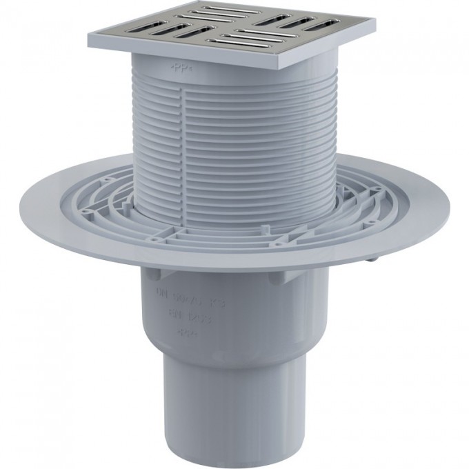 Сливной трап ALCAPLAST 105х105/50/75, подводка – прямая APV201 Сливной трап ALCAPLAST 105х105/50/75, подводка – прямая APV201