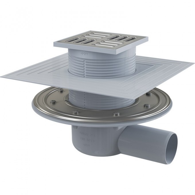 Сливной трап ALCAPLAST , 105х105/50, подводка боковая APV1324 Сливной трап ALCAPLAST , 105х105/50, подводка боковая APV1324