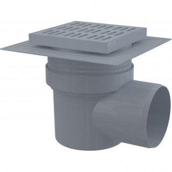 Сливной трап ALCAPLAST APV10 150х150/110, подводка – боковая, решетка – серая Сливной трап ALCAPLAST APV10 150х150/110, подводка – боковая, решетка – серая