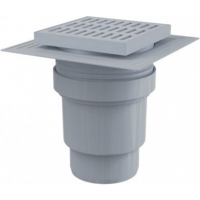 Сливной трап ALCAPLAST , 150x150/110 мм, прямой отвод, гидрозатвор мокрый APV11