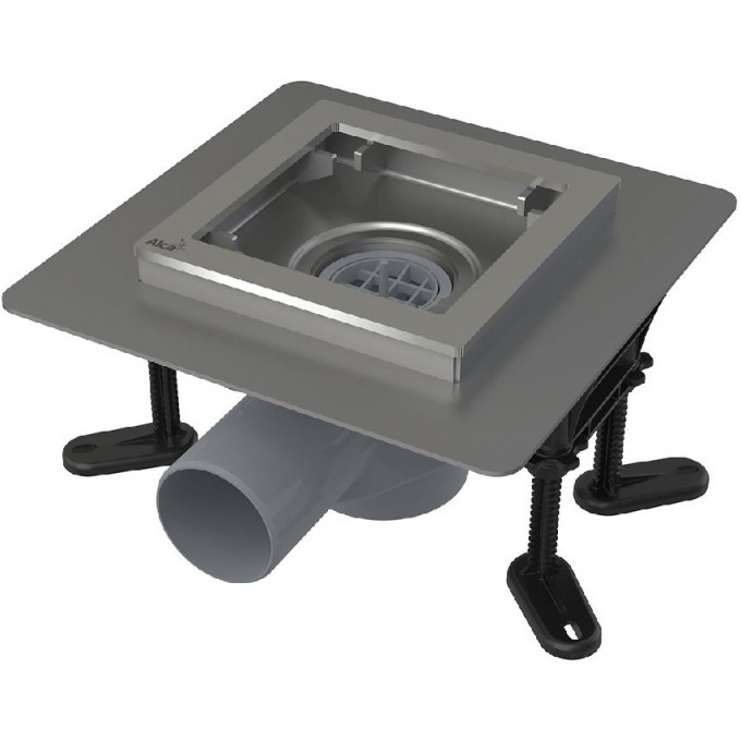 Сливной трап ALCAPLAST из нержавеющей стали 130х130 мм, сток боковой APV130