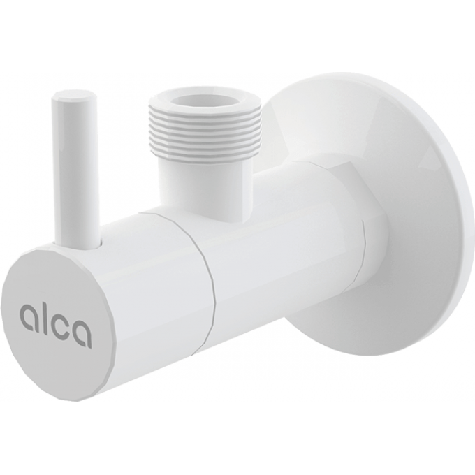 Угловой вентиль ALCAPLAST с фильтром 1/2"х3/8", круглый, белый ARV001B Угловой вентиль ALCAPLAST с фильтром 1/2"х3/8", круглый, белый ARV001B